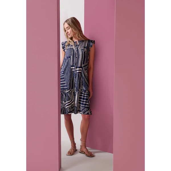 Ruha - Viscose button Tunic Dress_AOP - 2607