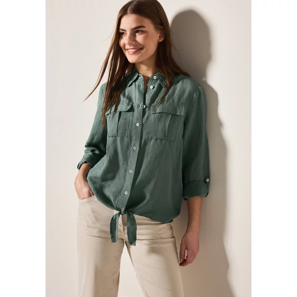 Blúz - LINEN_LI/CV_ Solid Knot Blouse 2504