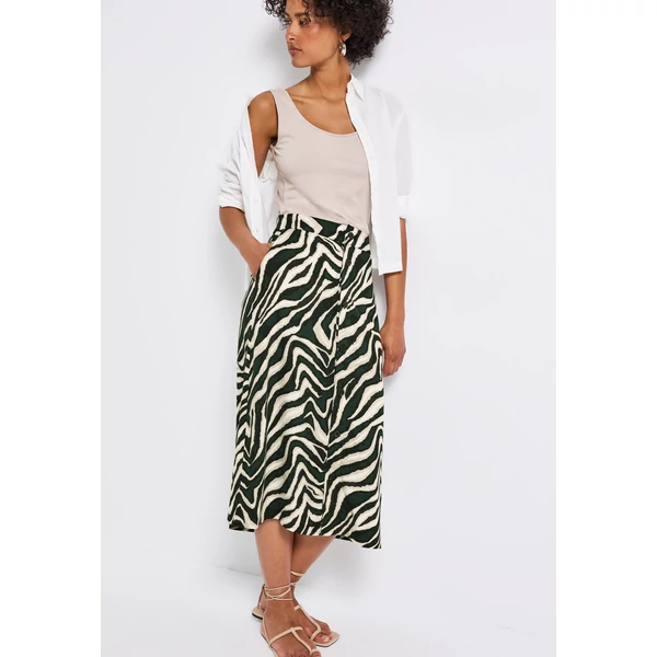 Szoknya - Midi button through skirt_AOP 2506