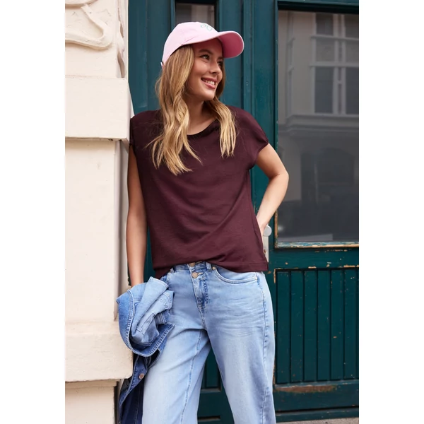 Póló - LTD QR_Studio_v-neck jersey sl - 26FS