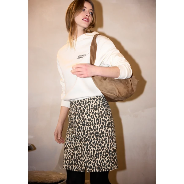 Szoknya - short pencil skirt slit_AOP 2601