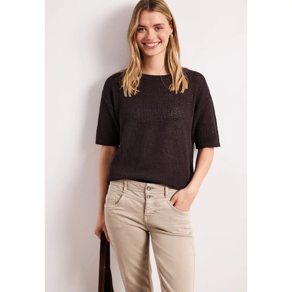 Pulóver - roundneck sweater mesh structu - 2604