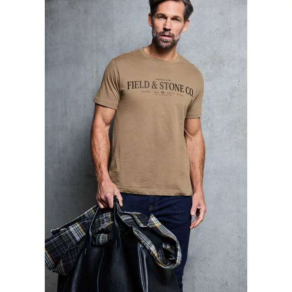 Póló - T-Shirt, peached w. chestprint 2510