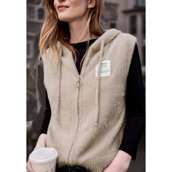 Sweat-kötött - LTD QR Studio_hoodie vest 2601