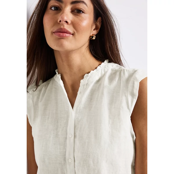 Blúz - Linen buttoned blouse top w fr 2505