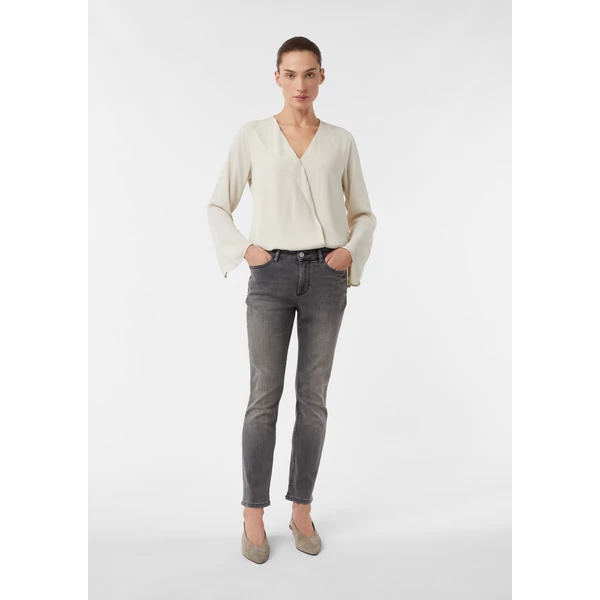 Nadrág -  Elasticated slim-fit jeans with decorative button 2510