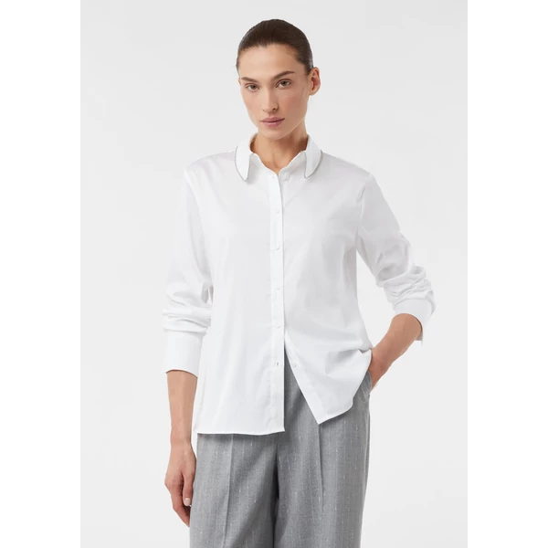 Blúz -  Cotton poplin shirt blouse with decorative details 2510