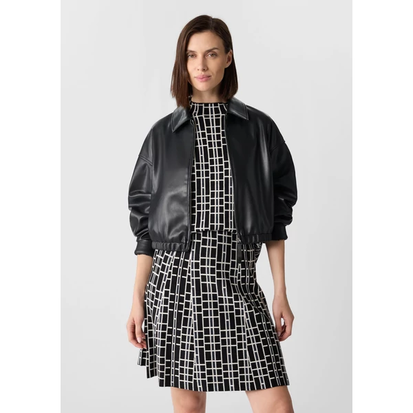 Blézer és dzseki indoor -  Crop-length faux leather blouson 2510