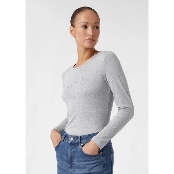 Póló -  Jersey long-sleeved shirt with gemstones 2510