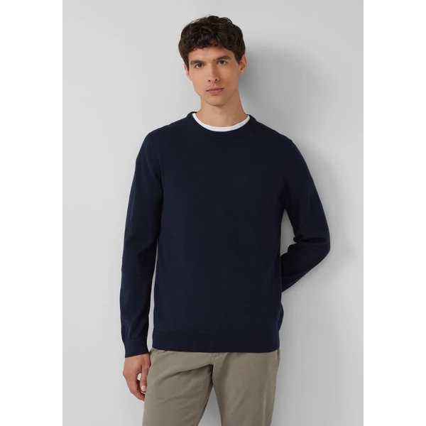 Pulóver -  Knitted jumper with logo embroidery  - Blue | s.Oliver 2510