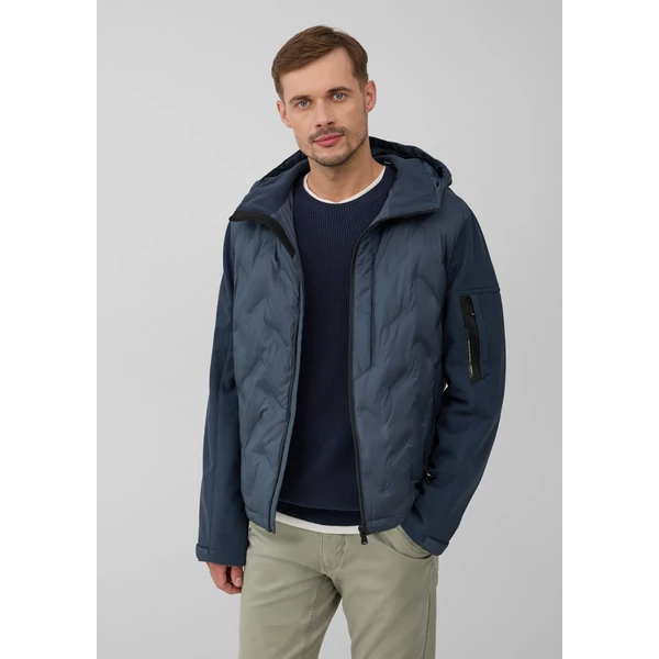 Dzseki -  Hybrid jacket with sporty details and hood  - Blue | s.Oliver 2510