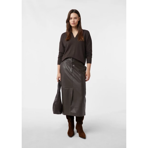 Szoknya -  Midi skirt in smooth leather look 2510