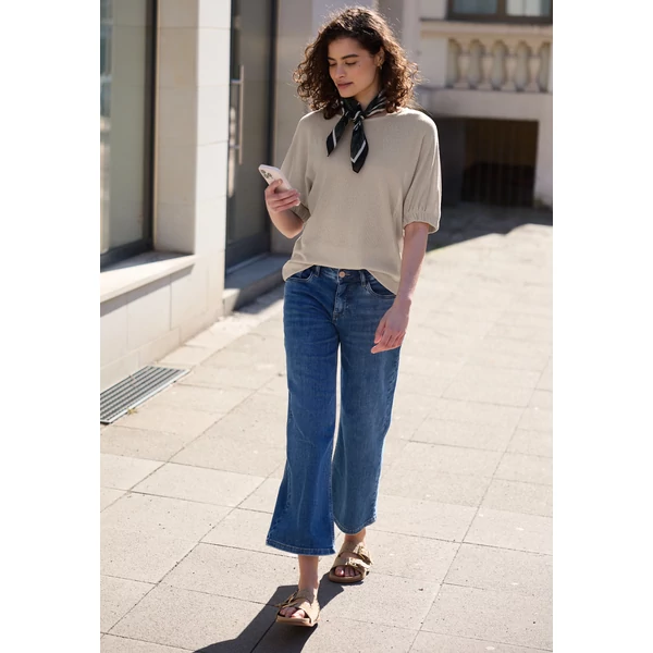 Póló - knit look shirt w.gathered cuf - 2604