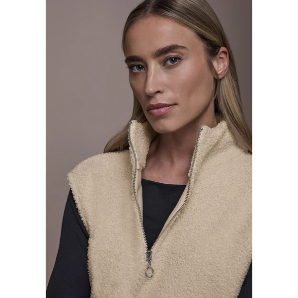 Ing - teddy turtle neck vest w.zippe 2511