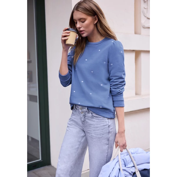 Póló - heart embroidery shirt w.gathe 2602