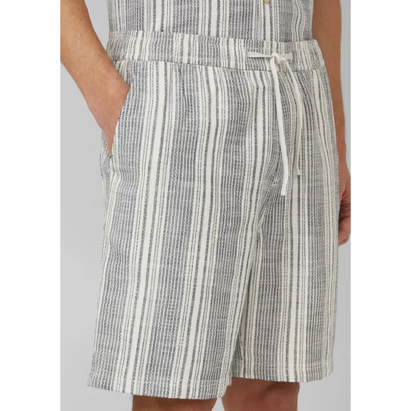 Detroit: Bermuda shorts with textured stripes and drawstring