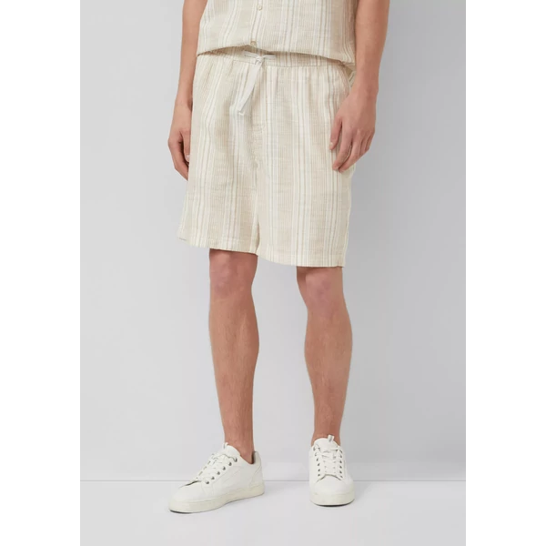 Detroit: Bermuda shorts with textured stripes and drawstring