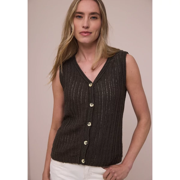 Ing - knit look v-neck vest - 2604