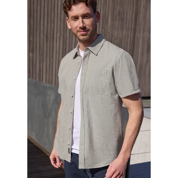 ING - 2 tone cotton linen shortsleev - 2604