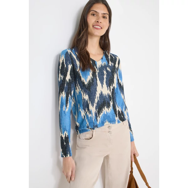 Ing - Cosy Melange AOP V-Neck 2602