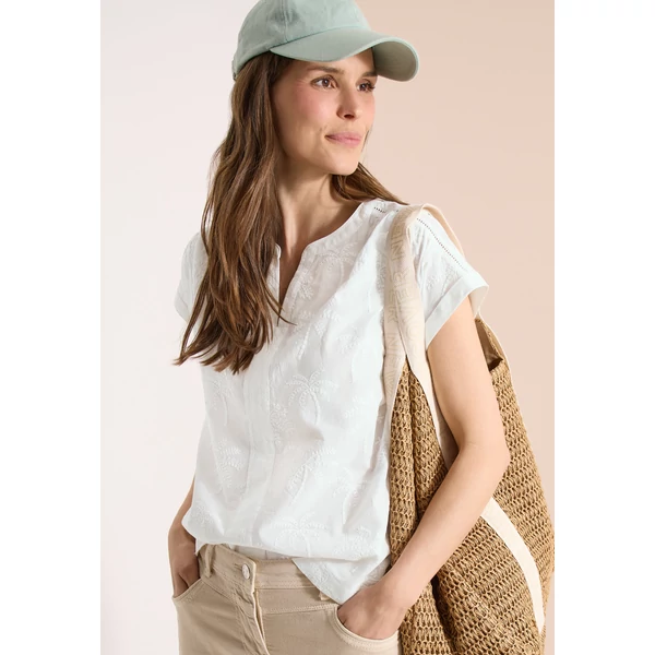 Blúz - Solid Embroidery Blouse - 2605