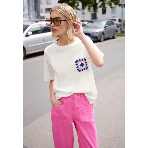 Póló - Studio_Shirt w.colorful croche - 2606