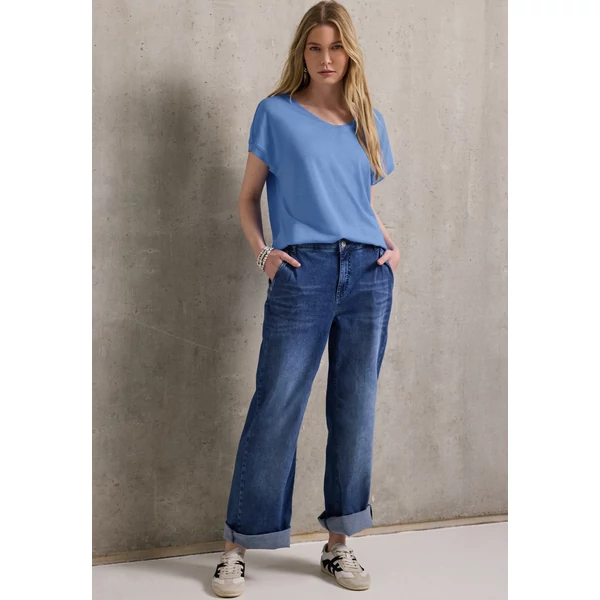 Póló - QR_Studio_v-neck jersey slub s 2504