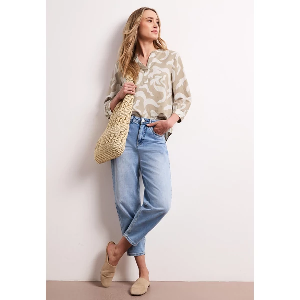 Blúz - SOL_Splitneck tunic blouse AOP - 2604
