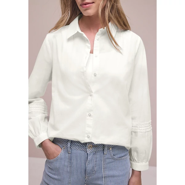 Blúz - Shirtcollar blouse w crochet t - 2604
