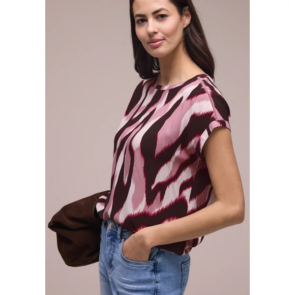 Blúz - Roundneck shirtblouse w tape d - 2604