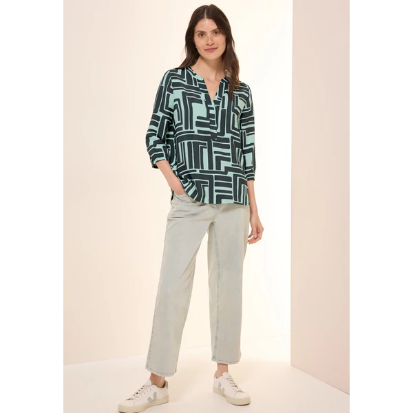 Blúz - Printed Softwave Splitneck Blo 2504