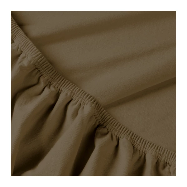 BIllerbeck REBEKA elasztikus jersey lepedő - Brownie 180/200*200 cm