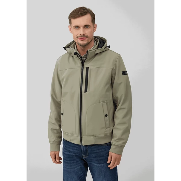 Dzseki -  Water-repellent softshell jacket with detachable hood  - Olive | s.Oliver 2510