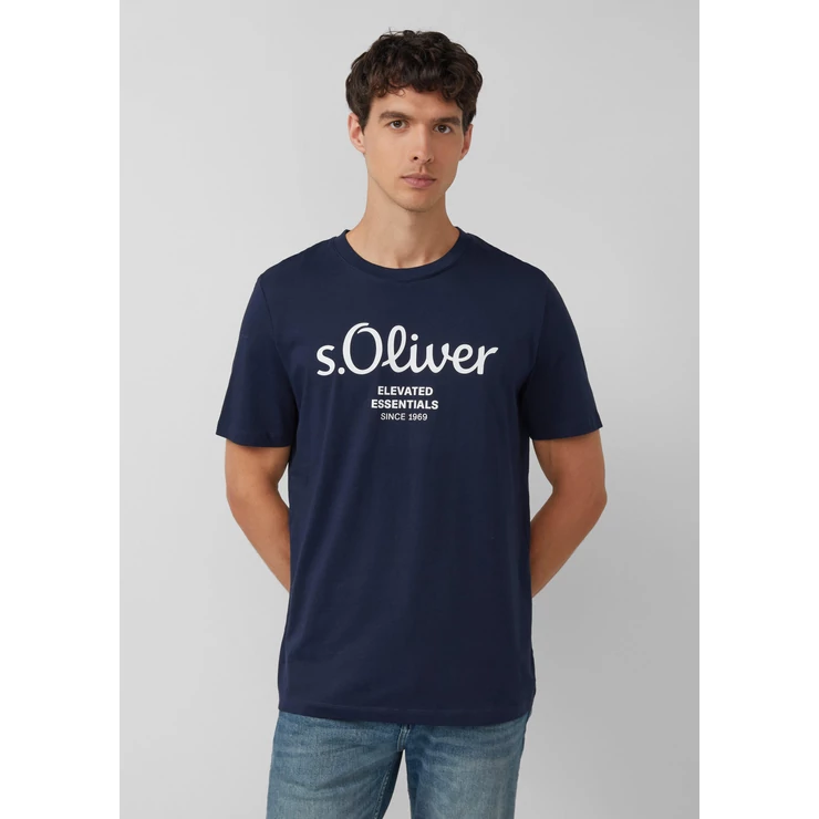 Cotton T-shirt with logo print