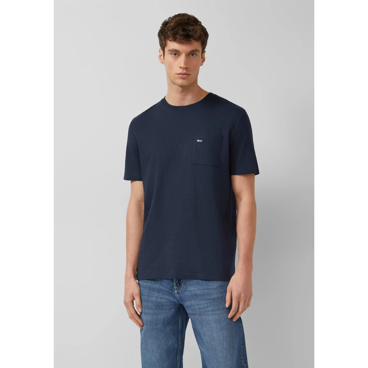 T-shirt in flame yarn structure with breast pocket