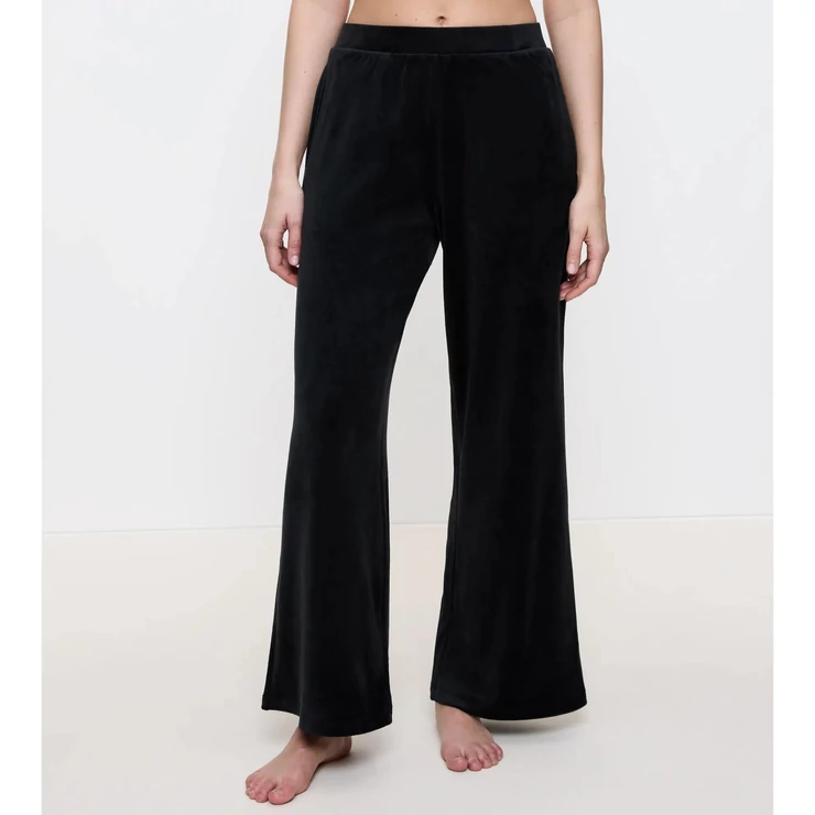 Sensual Velour Wide Leg Trousers 01