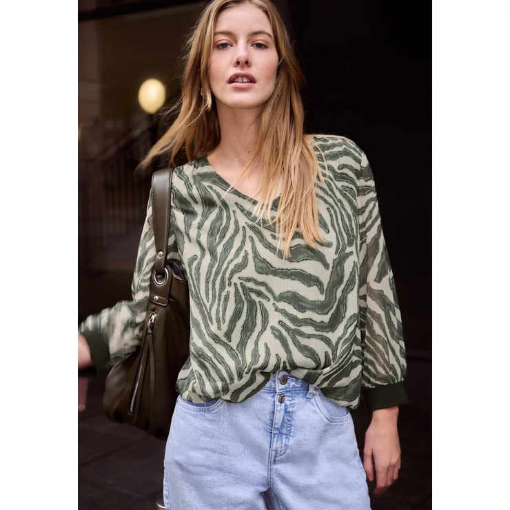 Blúz-Ing - Vneck Chiffon tunic blouse w g 2603
