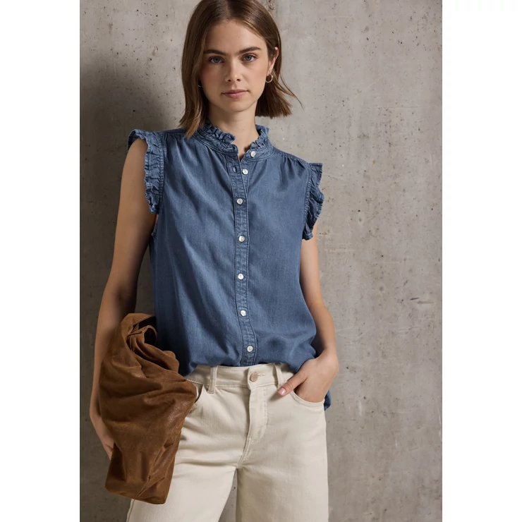 Blúz-Ing - Studio Style Ruffle Blouse,Med 2507