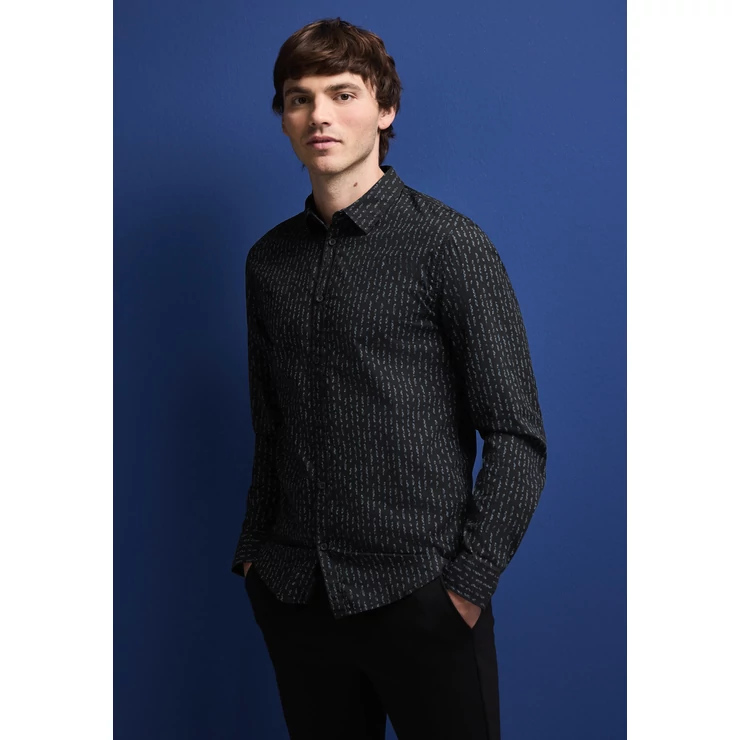 ING - Poplin stretch AOP slim fit 2602