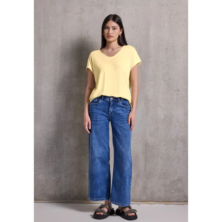 Póló - QR_Studio_v-neck jersey slub s 2504