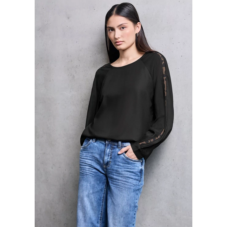 OTLT Blúz-Ing - Raglan roundneck blouse w inse 2509