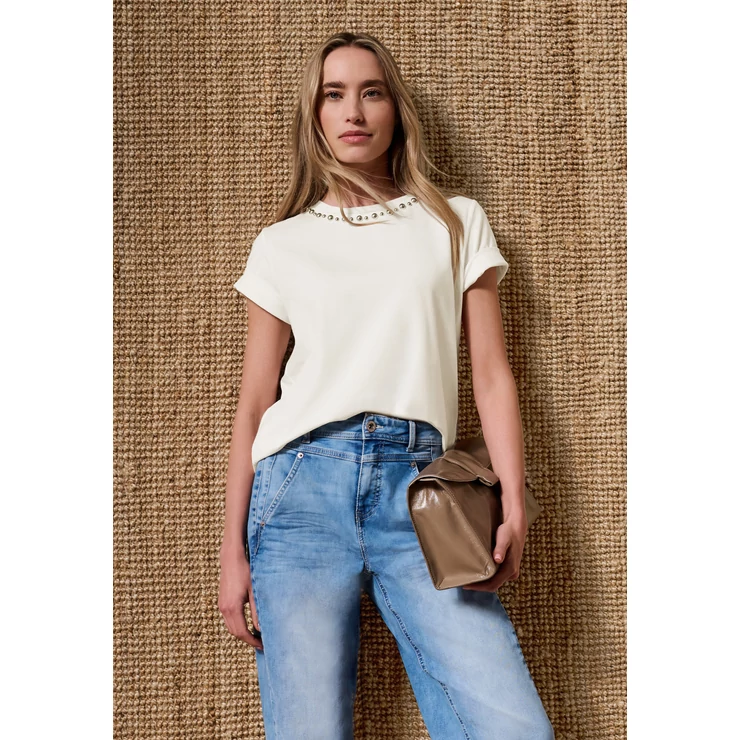 Ing - short shirt w.deco neck - 2607