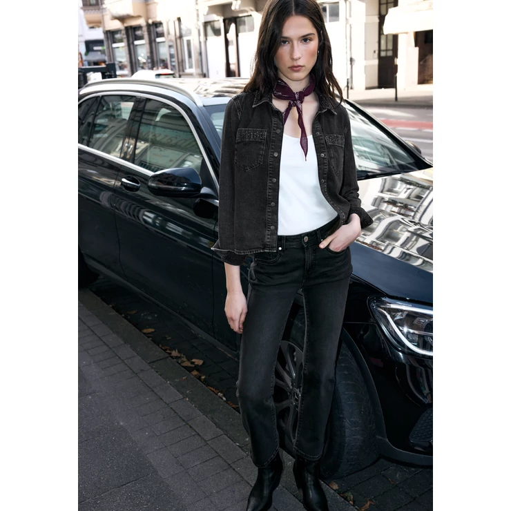 Blúz-Ing - Studio Style,Overshirt,black w 2511 WS02