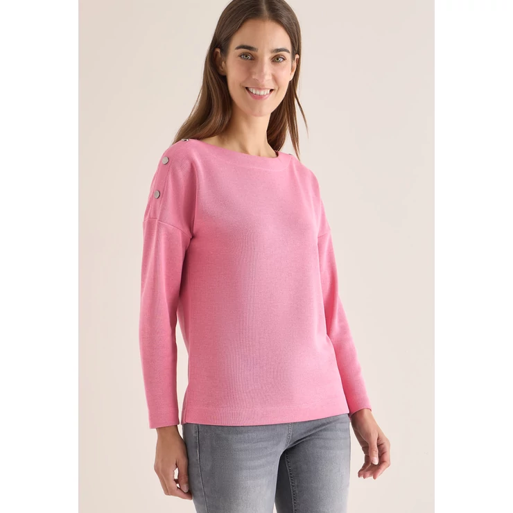 Ing - Cosy Melange Button T-Shirt 2510 WS02