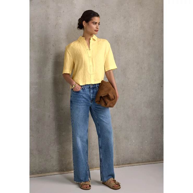 Blúz-Ing - LS_Cropped buttoned shirtcolla 2504