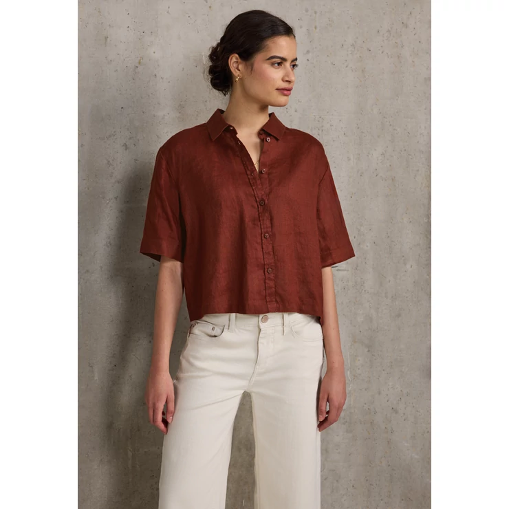 Blúz-Ing - LS_Cropped buttoned shirtcolla 2504