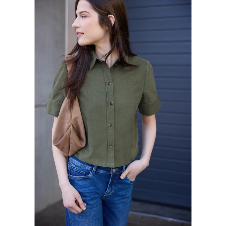 Blúz-Ing - LTD QR Corduroy blouse w horn 2603