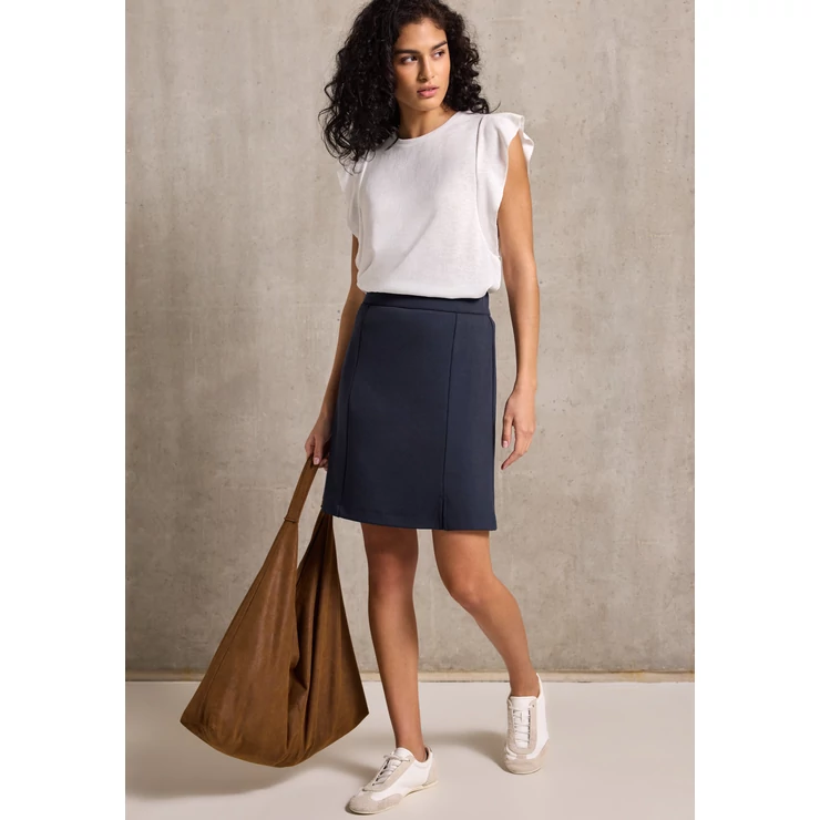 Szoknya - short pencil skirt slit_solid 2506