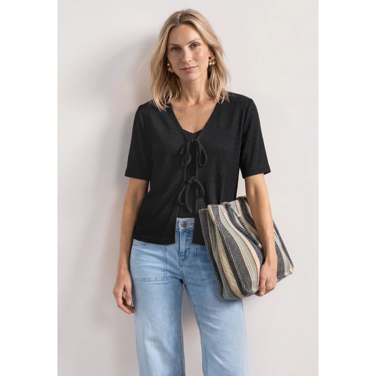 Ing - short knit look jacket w.strin - 2606