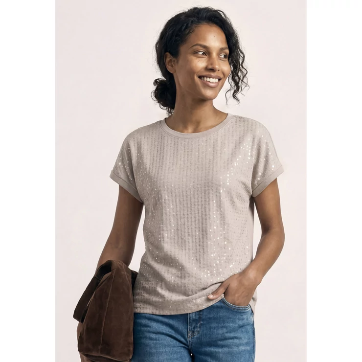 Ing - knit look shirt w.transparent - 2605